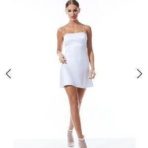 NWT Alice + Olivia Sutton Crystal Strap Mini Dress